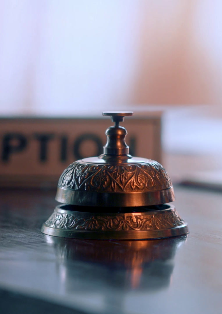 Reception desk in a period office, JK Cement Wallmaxx · Bunty